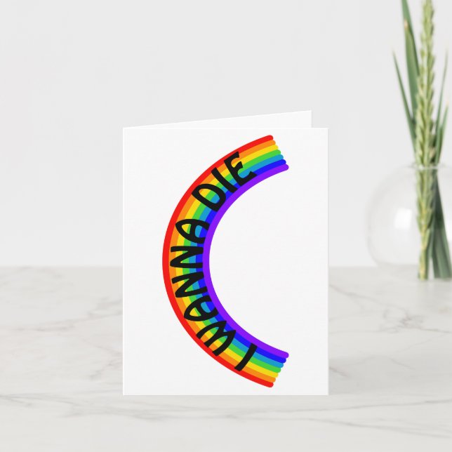 Jag vill Die - Regnbågen Inbjudan (Framsida)