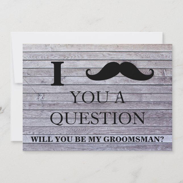 Jag vill fråga dig om du är min Groomsman? Inbjudningar (Framsida)