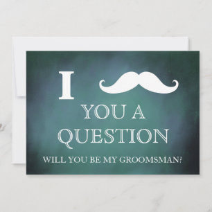 Jag vill fråga dig om du är min Groomsman? Inbjudningar