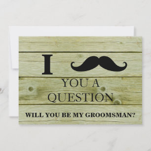 Jag vill fråga dig om du är min Groomsman? Inbjudningar