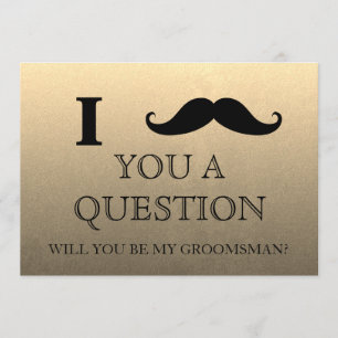 Jag vill fråga dig om du är min Groomsman? Inbjudningar