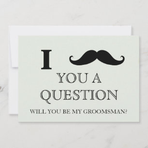 Jag vill fråga dig om du är min Groomsman? Inv Inbjudningar