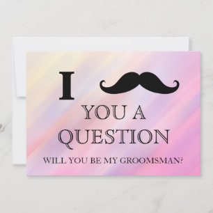 Jag vill fråga dig om du är min Groomsman? Inv Inbjudningar