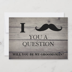 Jag vill fråga dig om du är min Groomsman? Inv Inbjudningar