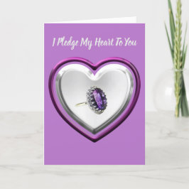 Jag vill framföra mitt hjärta till dig Hälsning Kort