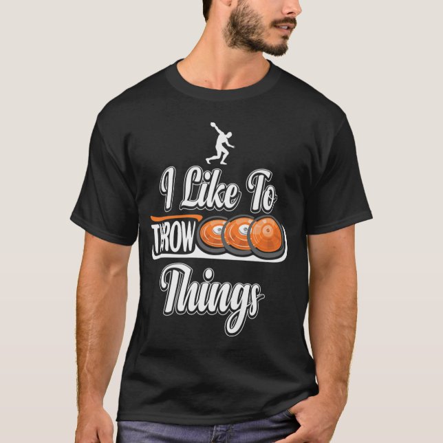 Jag vill gärna kasta Sak Track Fält-debatten T Shirt (Framsida)