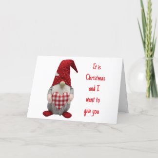 JAG VILL GE DIG MITT HJÄRTA PÅ "JULEN" HELGKORT