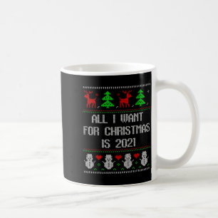 Jag vill ha 2020 Allt Klart Fula Jultröja 2020 F Kaffemugg