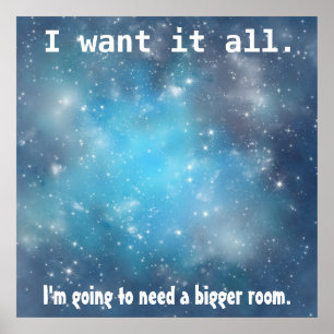 Jag vill ha allt utrymme Poster