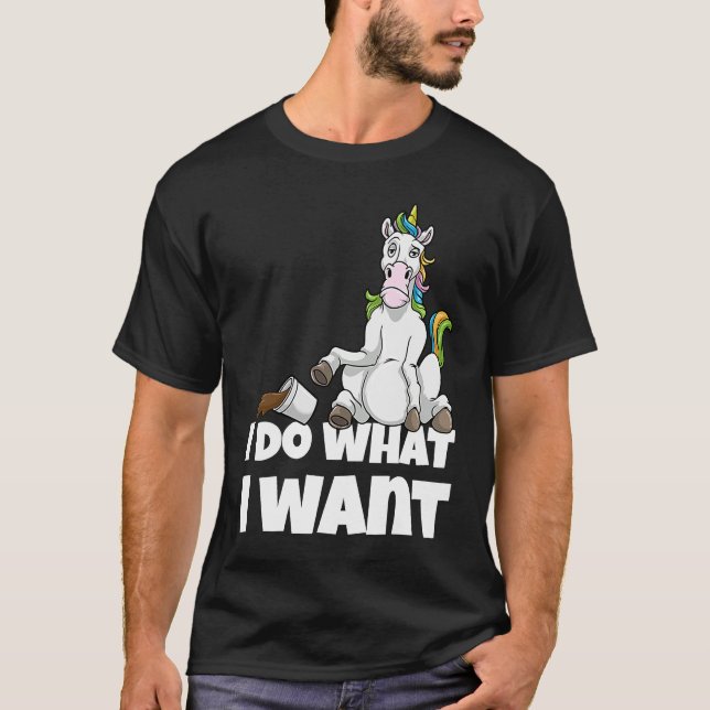 Jag vill ha Arg Unicorn T Shirt (Framsida)