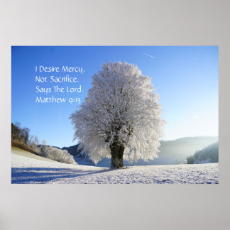 Jag vill ha barmhärtighet, inte uppoffring. Matthe Poster