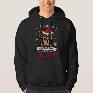 Jag vill ha Chihuahua Julafton Pajama till jul Hoodie