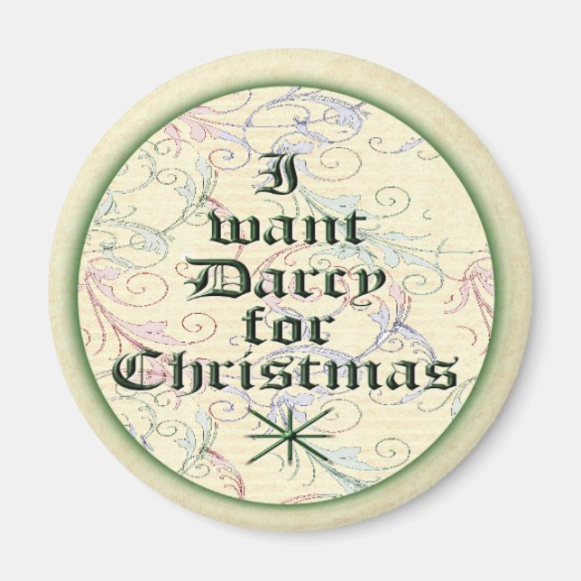 Jag vill ha Darcy till jul Magnet (Framsidan)