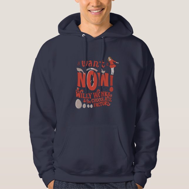 Jag vill ha det nu! hoodie (Framsida)