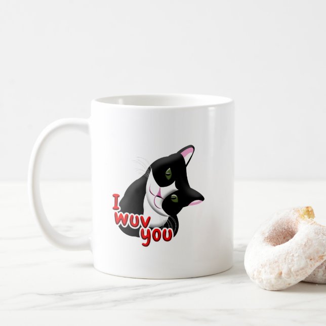 Jag vill ha dig Cat Kaffemugg (Med munk)