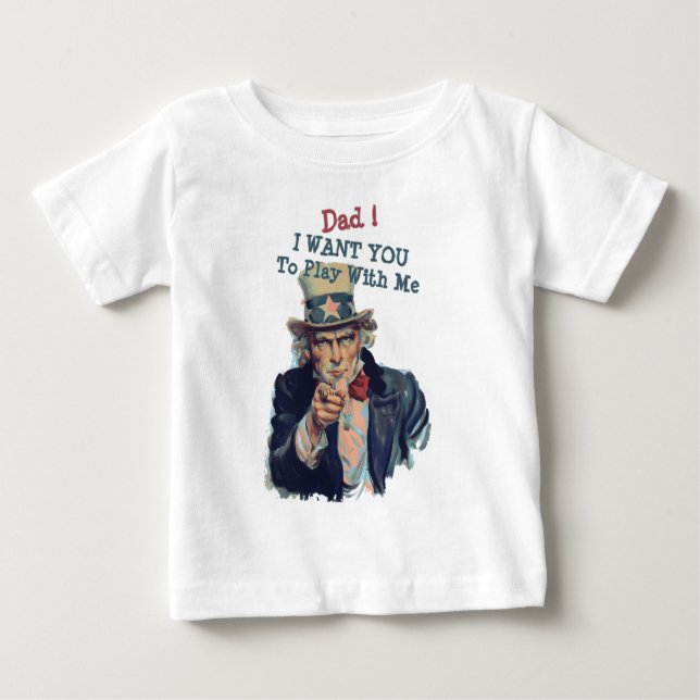 Jag vill ha dig | Cute Funny farbror Sam Recruitin T Shirt (Framsida)