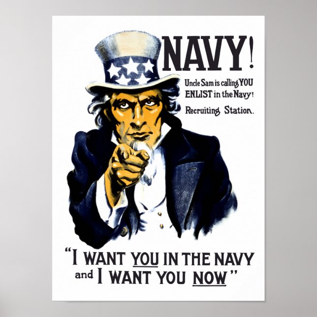 Jag vill ha dig i flottan! poster (Framsidan)