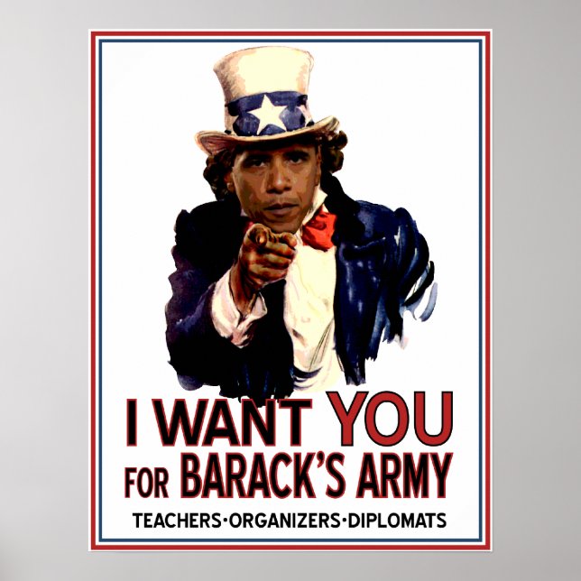 Jag vill ha dig - Obama-Poster Poster (Framsidan)