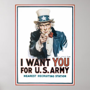 Jag vill ha dig till United Stater Army! Poster