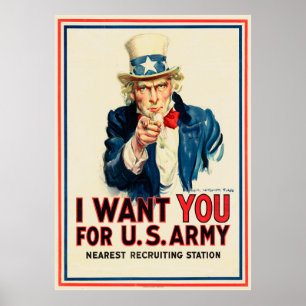Jag vill ha dig till USA:s armé Poster
