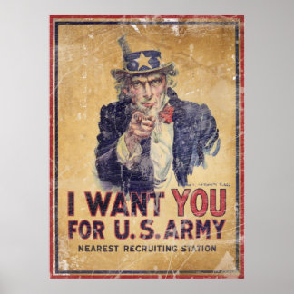Jag vill ha dig till USA:s armé Poster