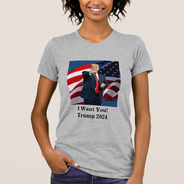 Jag vill ha dig! Trump 2024 T Shirt (Framsida)