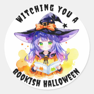 Jag vill ha en bokisk Halloween Runt Klistermärke