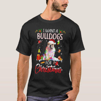 Jag vill ha en bulldog till jultomten Julafton Lju T Shirt