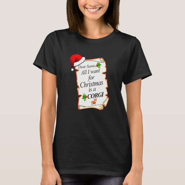 Jag vill ha en Corgi T Shirt (Framsida)