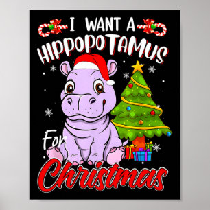 Jag vill ha en flodhäst till jul Flodhäst Poster