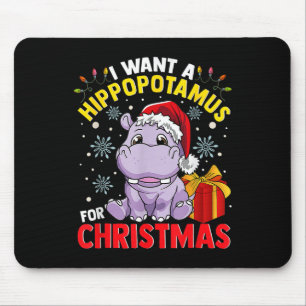 Jag vill ha en flodhäst till jul musmatta