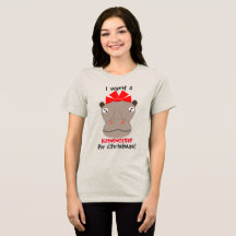 Jag vill ha en flodhäst till jul! T-shirt