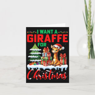 Jag vill ha en Giraffe till jul - Giraffe Älskare  Kort