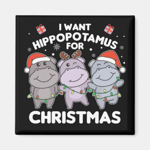 Jag vill ha en hippo till Julsövningen Hippos Magn Magnet