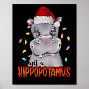 Jag vill ha en hippopotamus till jul Hippo Julafto Poster