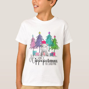 Jag vill ha en hippopotamus till Jul Hippo Julafto T Shirt