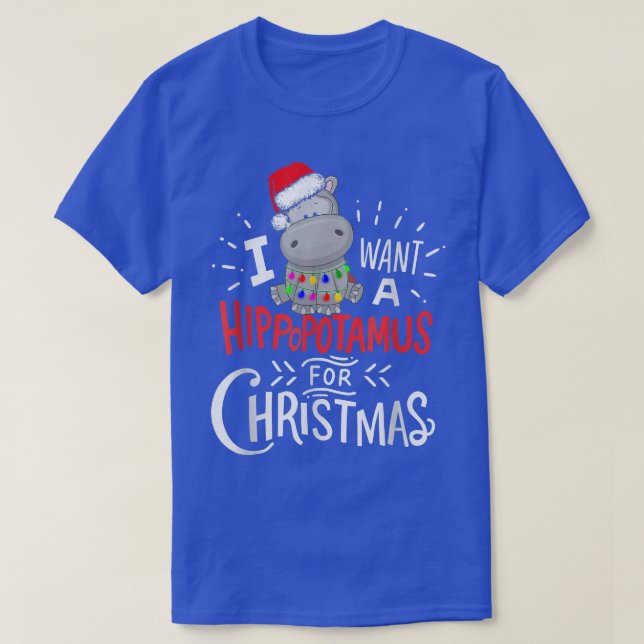 Jag vill ha en hippopotamus till jul, Julafton Hip T Shirt (Design framsida)