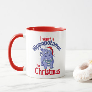 Jag vill ha en Hippopotamus till jul Mugg