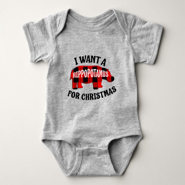 Jag vill ha en hippopotamus till jul t shirt (Framsida)