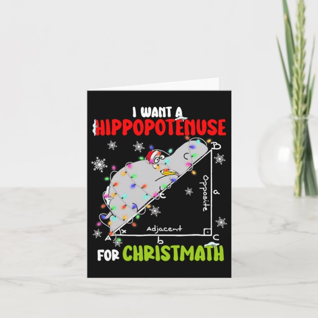 Jag vill ha en hippopotamus till Julafton Hippo Ma Kort (Framsida)
