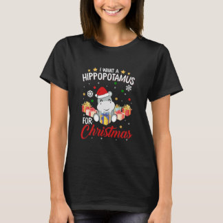 Jag vill ha en hippopotamus till julen t shirt
