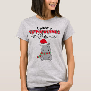 Jag vill ha en hippopotamus till julfesten t shirt