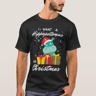 Jag vill ha en hippopotamus till julfin Helgdag T Shirt