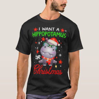 Jag vill ha en hippopotamus till julfonen Hippo Gi T Shirt