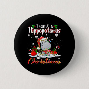 Jag vill ha en hippopotamus till julklapp i Julaft Knapp