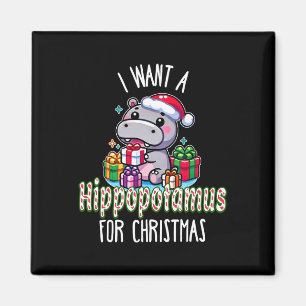 Jag vill ha en hippopotamus till julklapp... Julaf Magnet