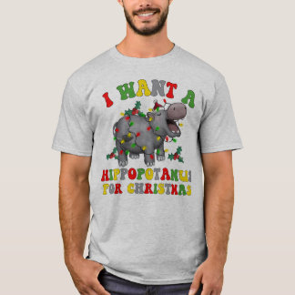 Jag vill ha en hippopotamus till julklapp t shirt