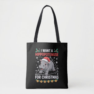 Jag vill ha en Hippopotenuse till jul matte lärare Tygkasse