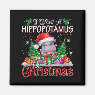 Jag vill ha en hiptamus jul Julafton Hip Älskare B Magnet