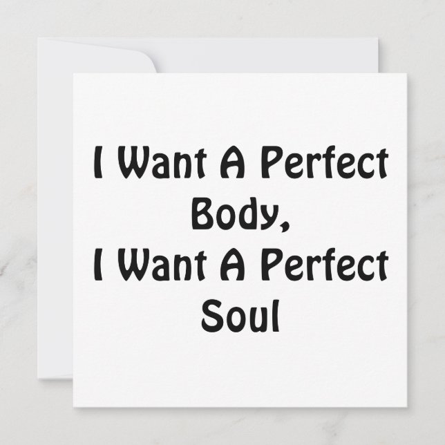 Jag vill ha en Perfekt, jag vill ha en Perfekt Sou Inbjudningar (Framsida)